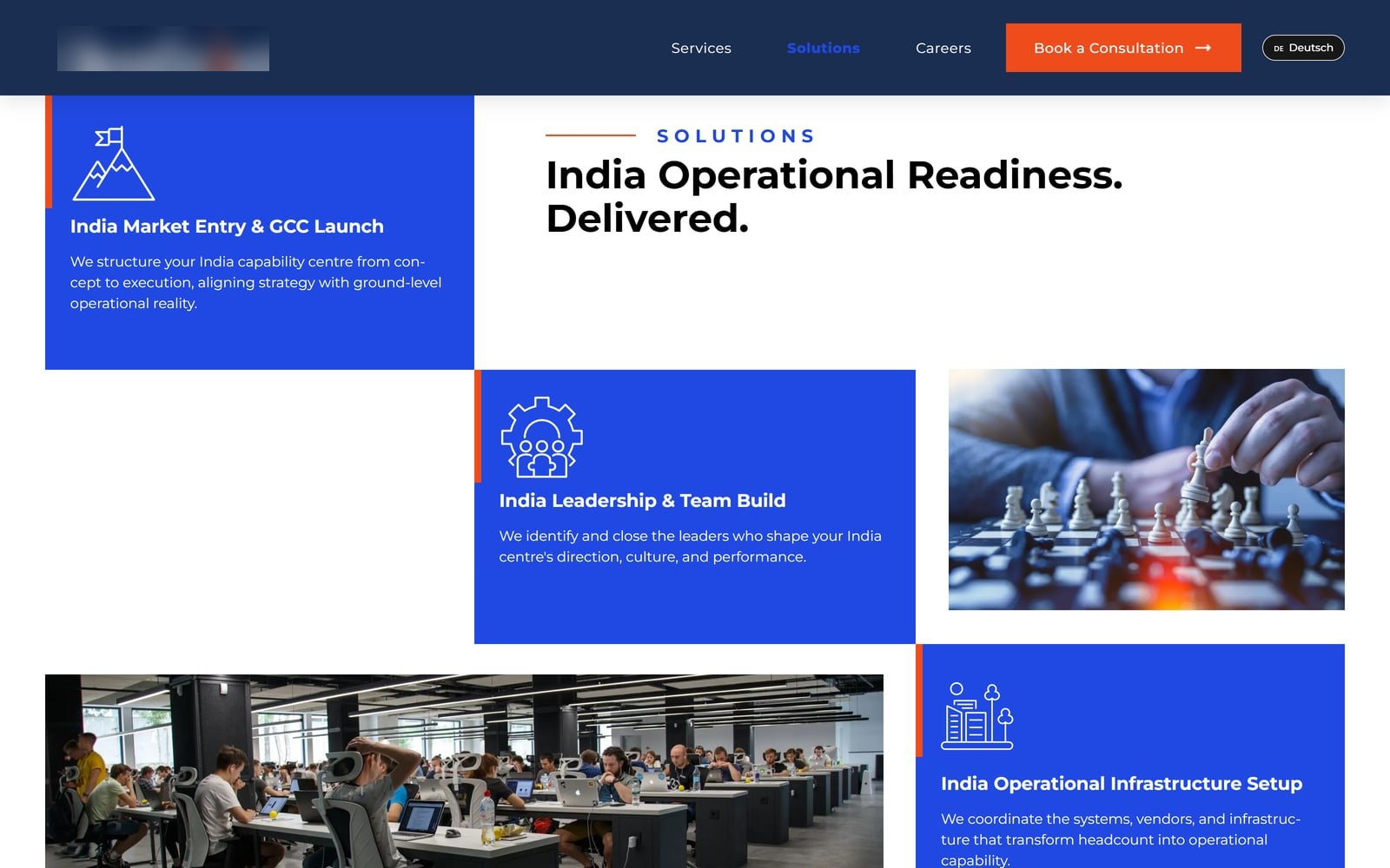 Website and CMS for an India Expansion Consultancy — screenshot 1