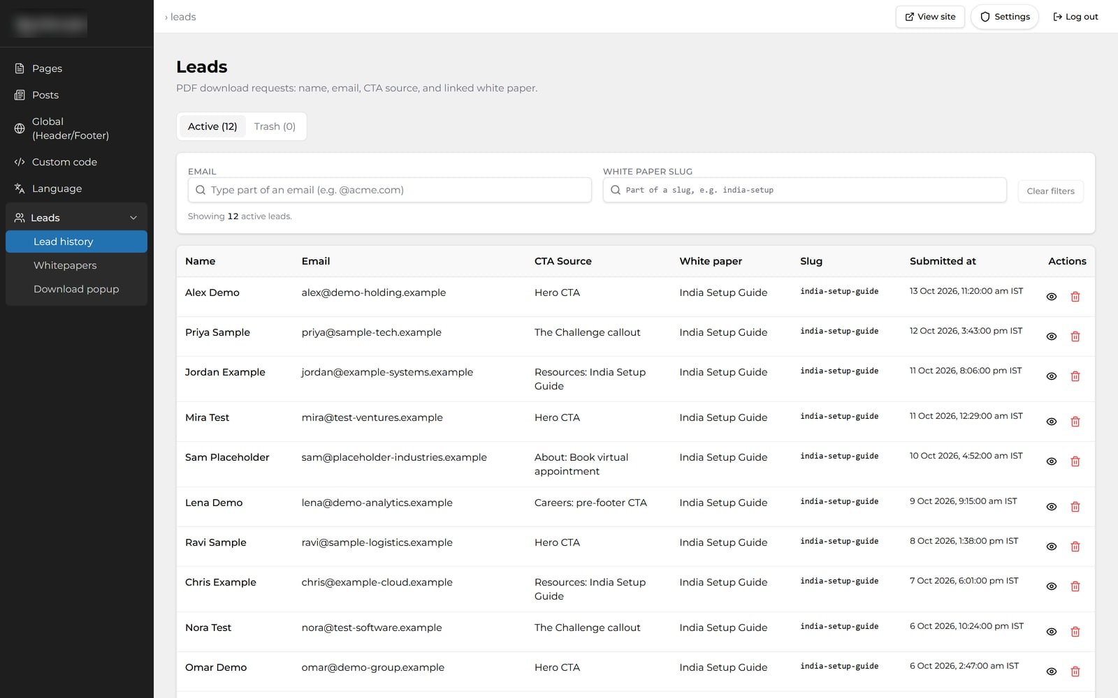 Website and CMS for an India Expansion Consultancy — screenshot 5